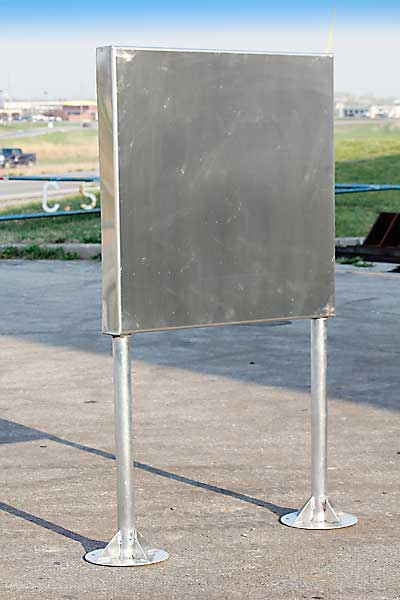Custom fabricated utility signs